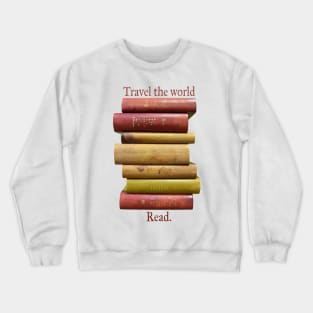 Travel the World Read Book Lovers Crewneck Sweatshirt